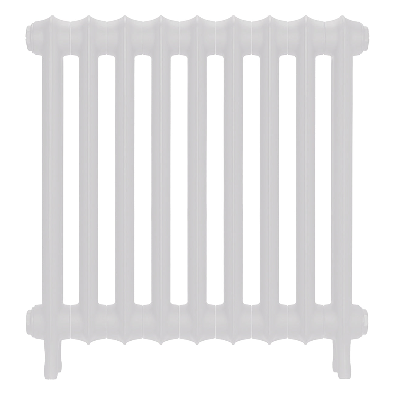 Emmeline I - Ceramic White Cast Iron Column Radiator H607mm x W629mm 1 Column - Wall Hung