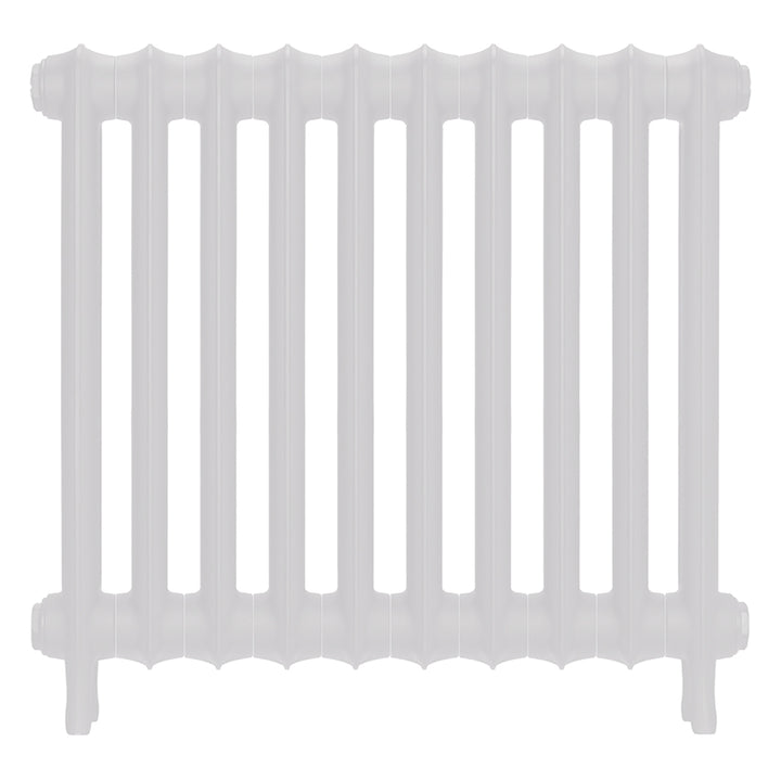 Emmeline II - Ceramic White Cast Iron Column Radiator H613mm x W695mm 2 Column - Wall Hung