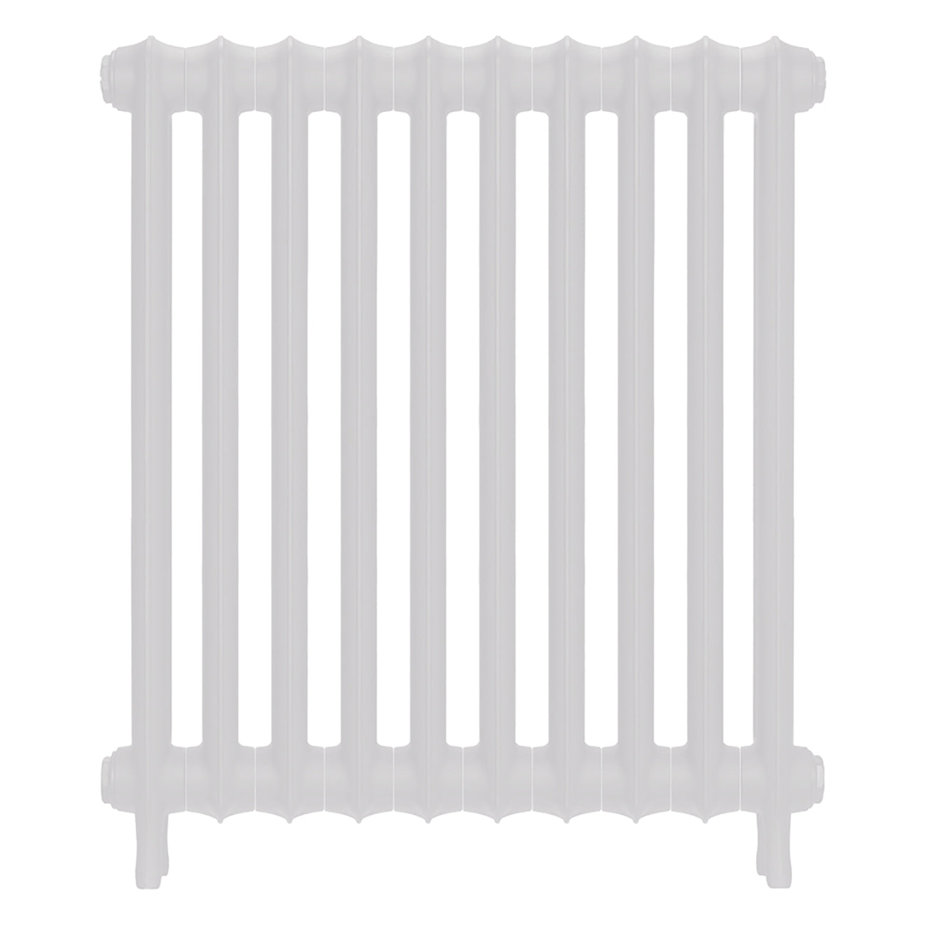 Emmeline II - Ceramic White Cast Iron Column Radiator H813mm x W695mm 2 Column - Wall Hung