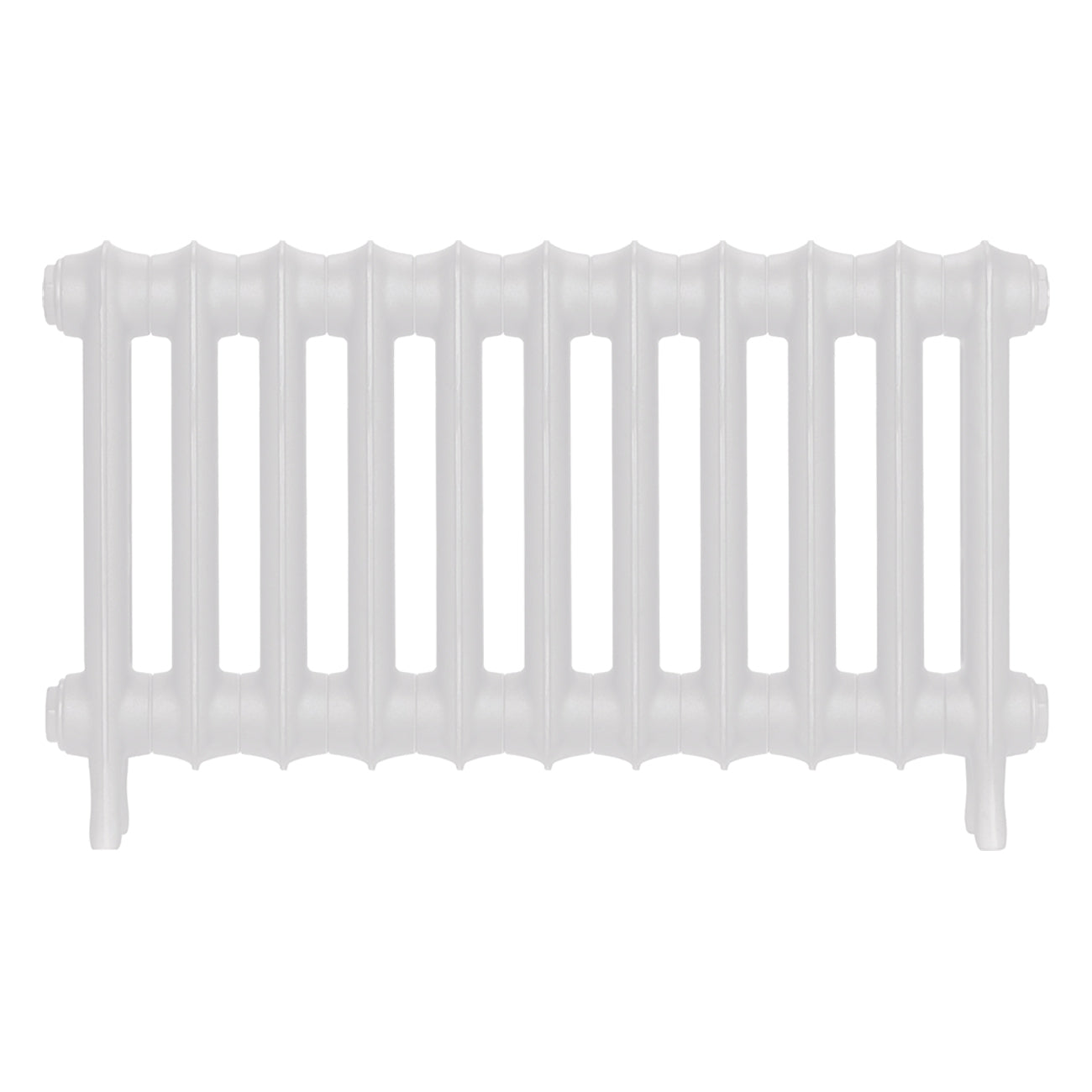 Emmeline II - Ceramic White Cast Iron Column Radiator H413mm x W762mm 2 Column - Wall Hung