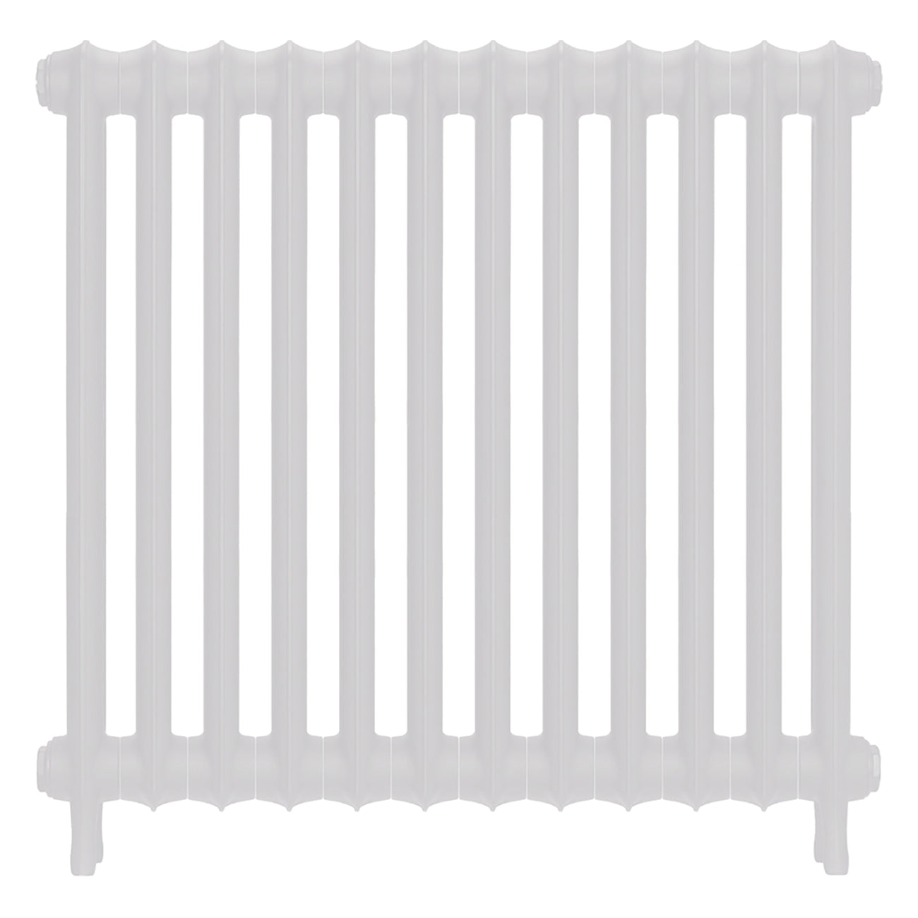 Emmeline II - Ceramic White Cast Iron Column Radiator H813mm x W828mm 2 Column - Wall Hung