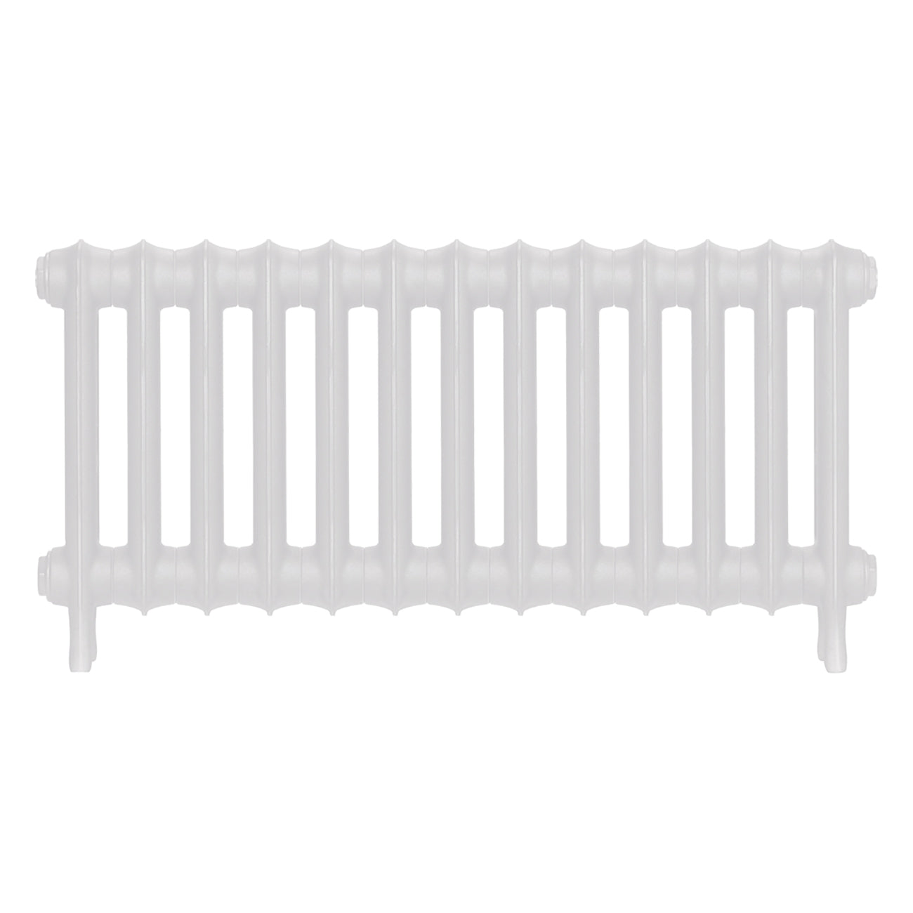 Emmeline II - Ceramic White Cast Iron Column Radiator H413mm x W895mm 2 Column - Wall Hung
