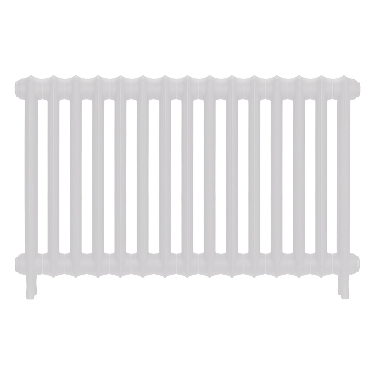 Emmeline II - Ceramic White Cast Iron Column Radiator H613mm x W1028mm 2 Column - Wall Hung