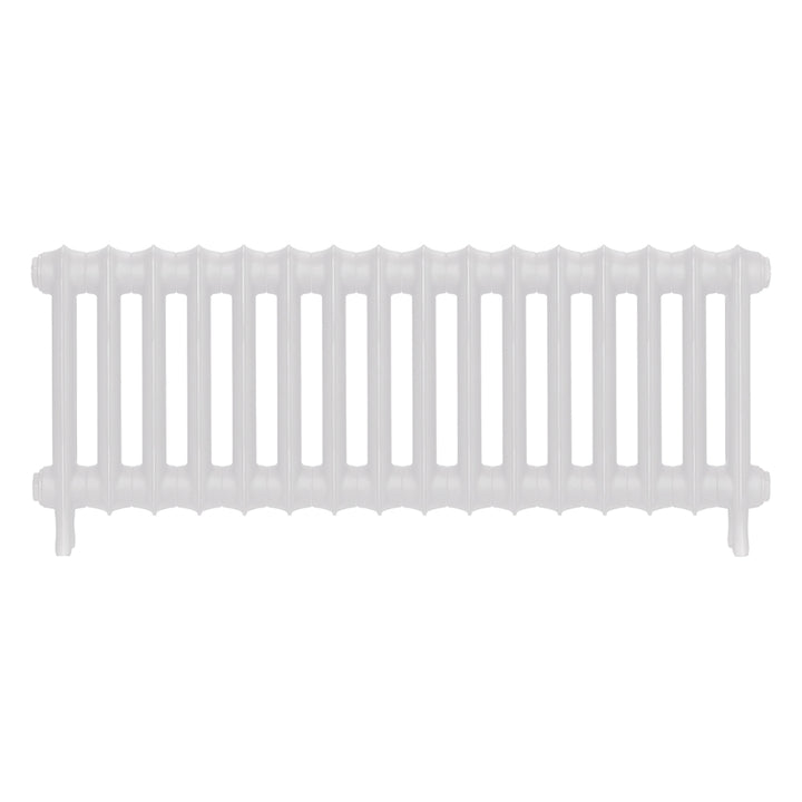Emmeline II - Ceramic White Cast Iron Column Radiator H413mm x W1094mm 2 Column - Wall Hung