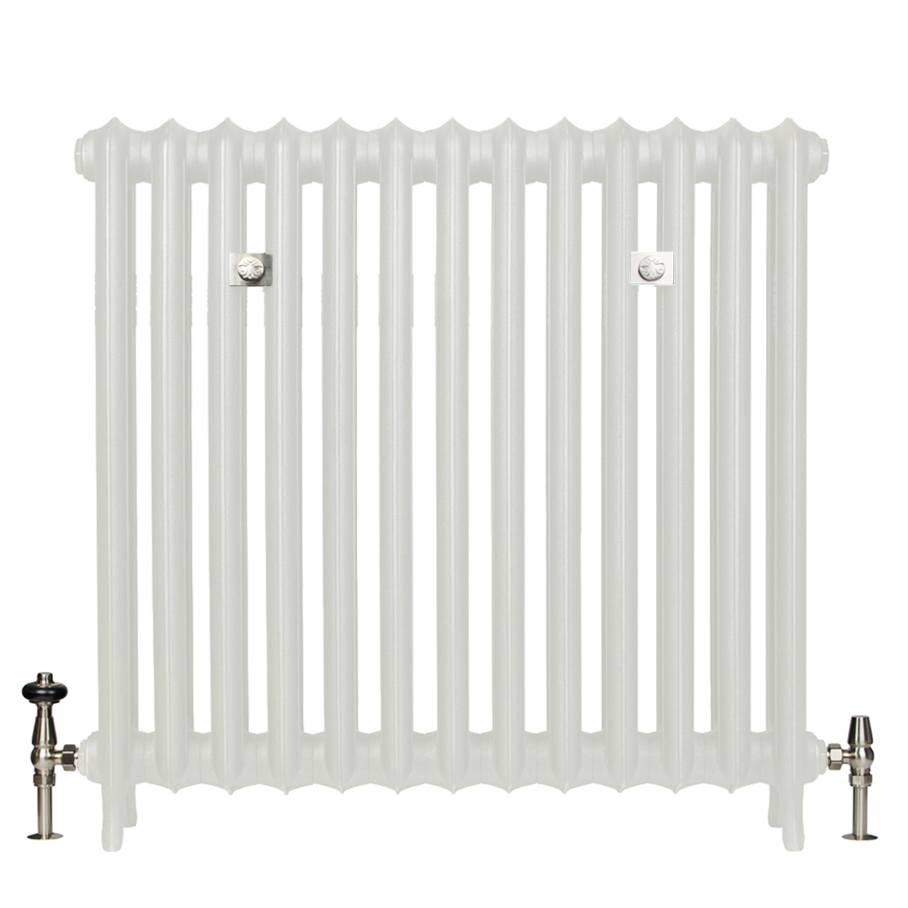 Emmeline II - Ceramic White Cast Iron Column Radiator H870mm x W363mm 2 Column - Floor Standing