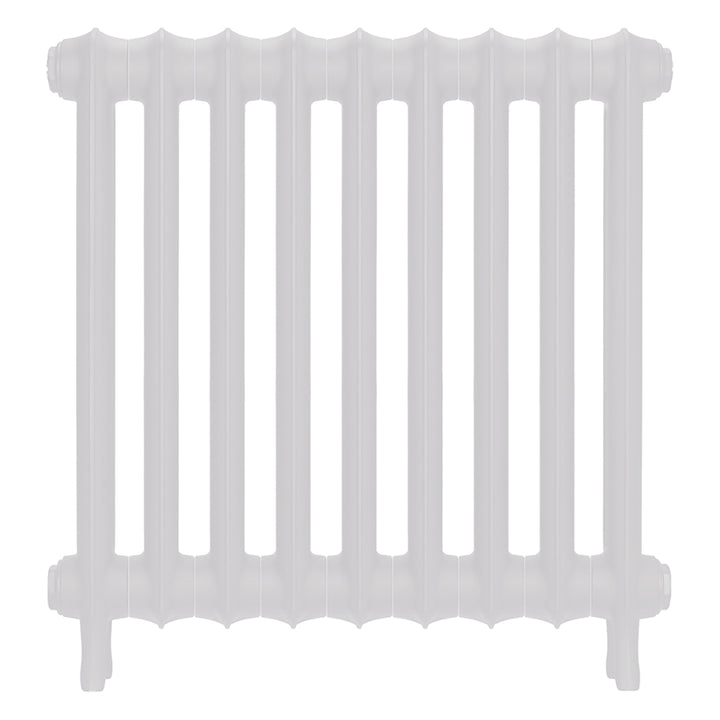 Emmeline II - Ceramic White Cast Iron Column Radiator H613mm x W629mm 2 Column - Wall Hung