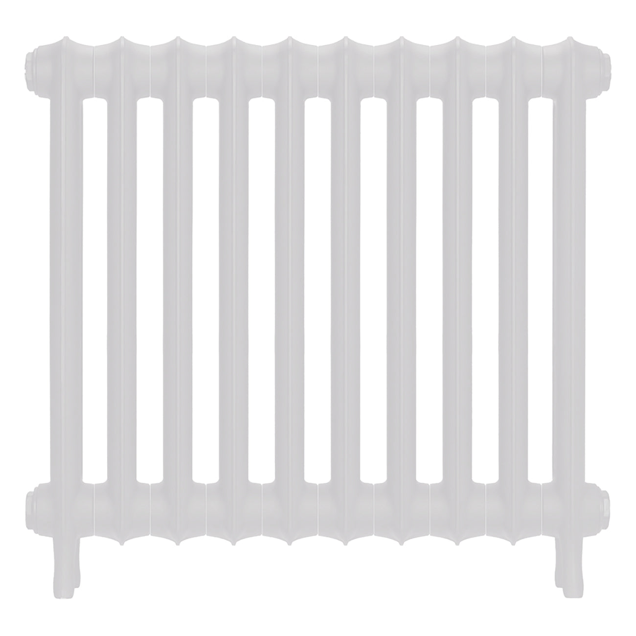 Emmeline III - Ceramic White Cast Iron Column Radiator H616mm x W695mm 3 Column - Wall Hung