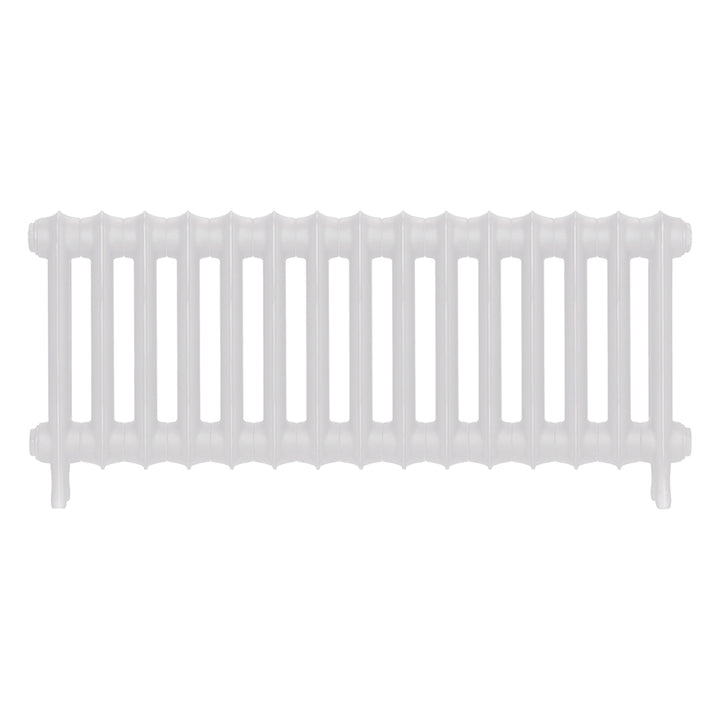 Emmeline III - Ceramic White Cast Iron Column Radiator H416mm x W1028mm 3 Column - Wall Hung