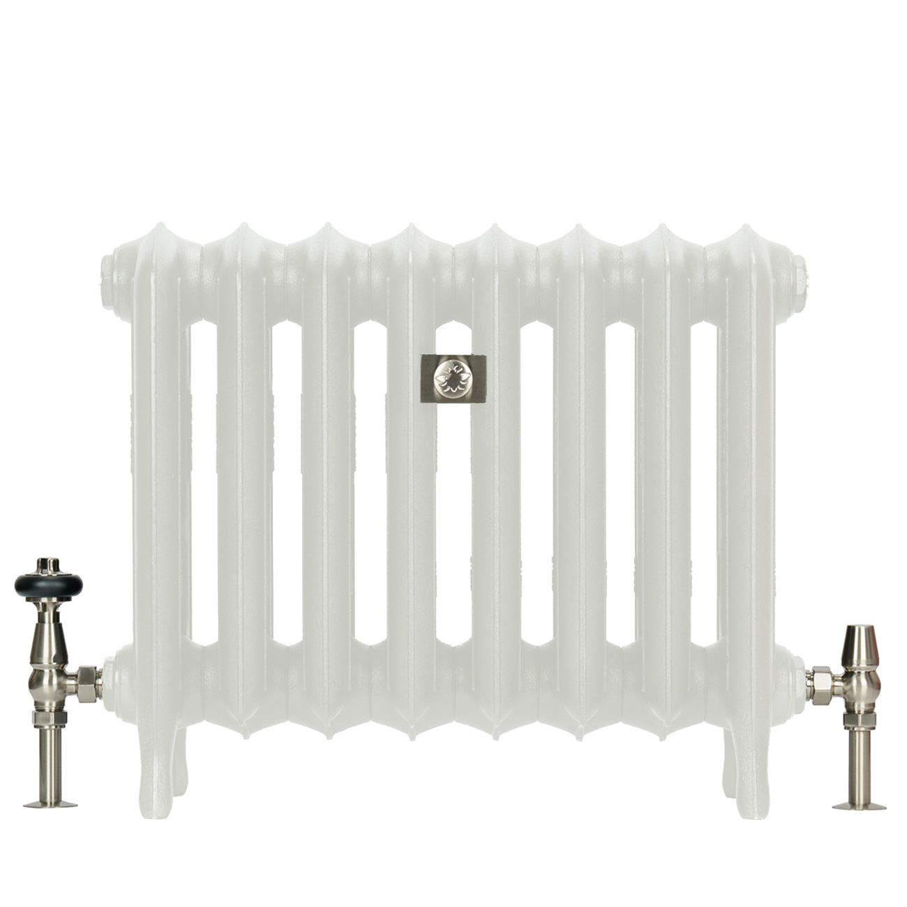 Emmeline III - Ceramic White Cast Iron Column Radiator H470mm x W1028mm 3 Column - Floor Standing