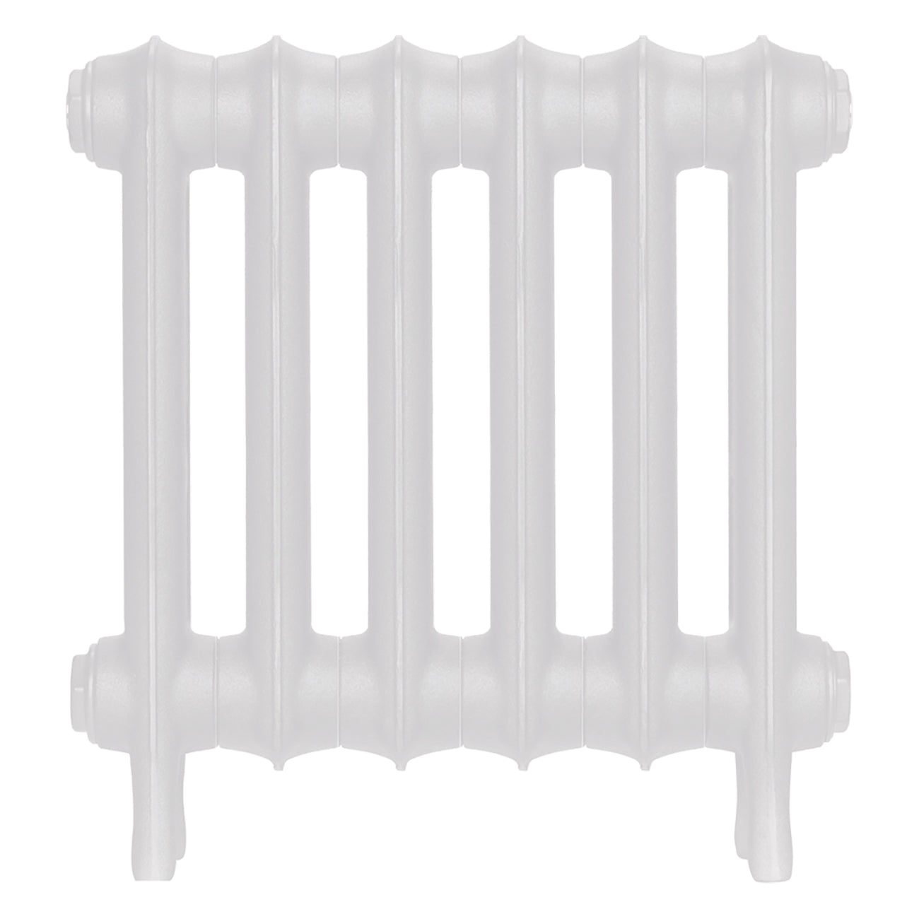 Emmeline III - Ceramic White Cast Iron Column Radiator H416mm x W429mm 3 Column - Wall Hung