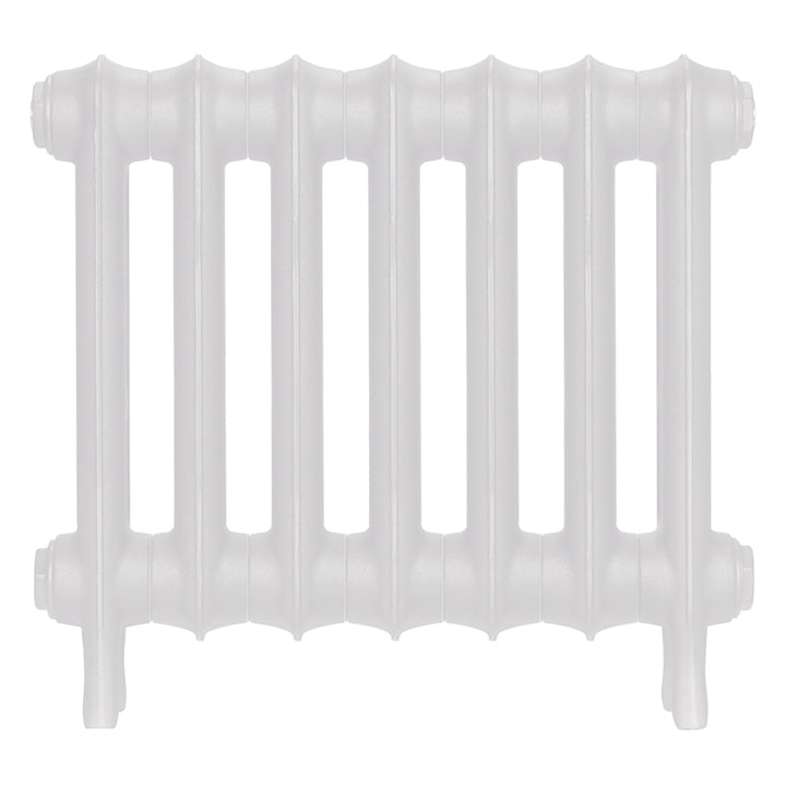 Emmeline III - Ceramic White Cast Iron Column Radiator H416mm x W496mm 3 Column - Wall Hung