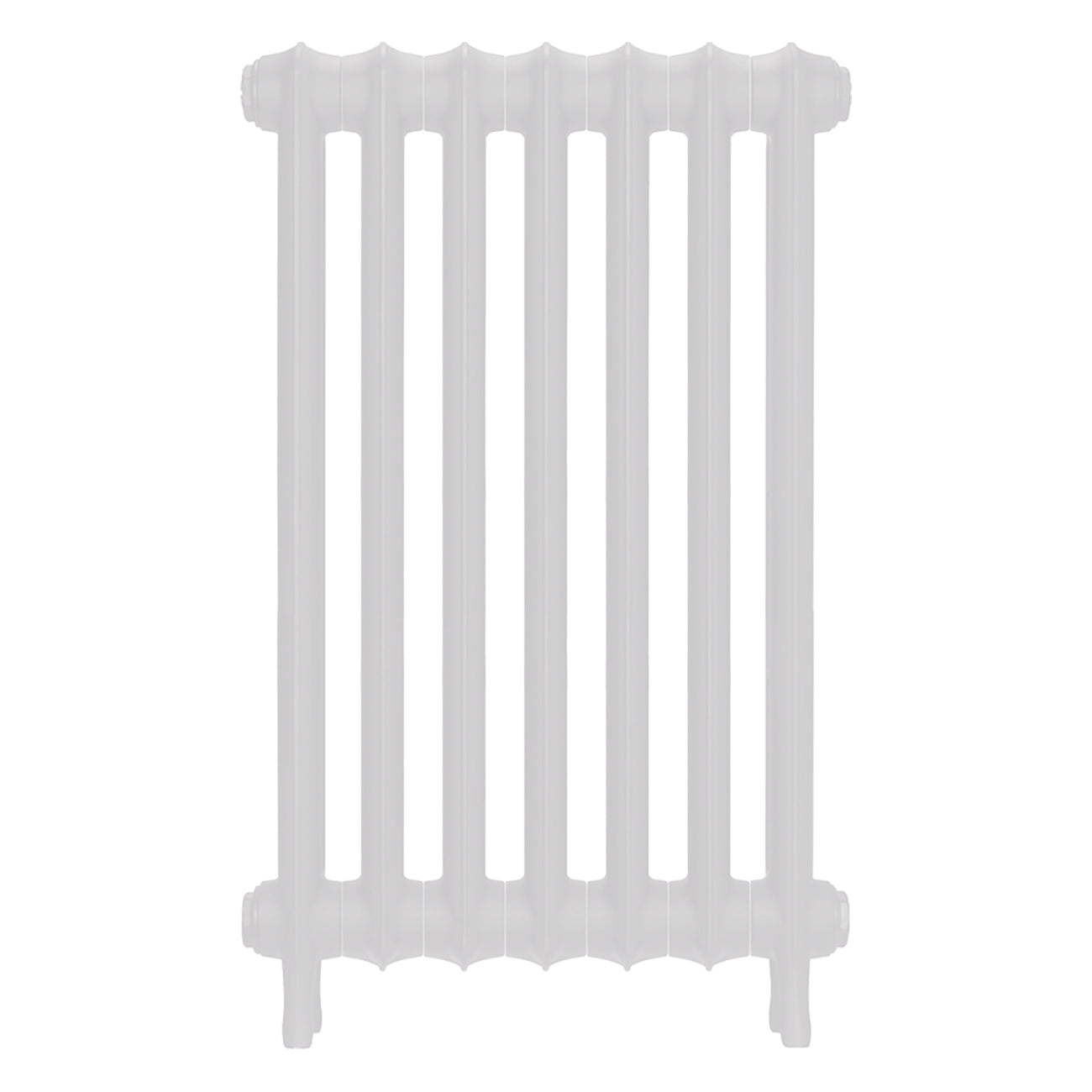 Emmeline III - Ceramic White Cast Iron Column Radiator H816mm x W496mm 3 Column - Wall Hung