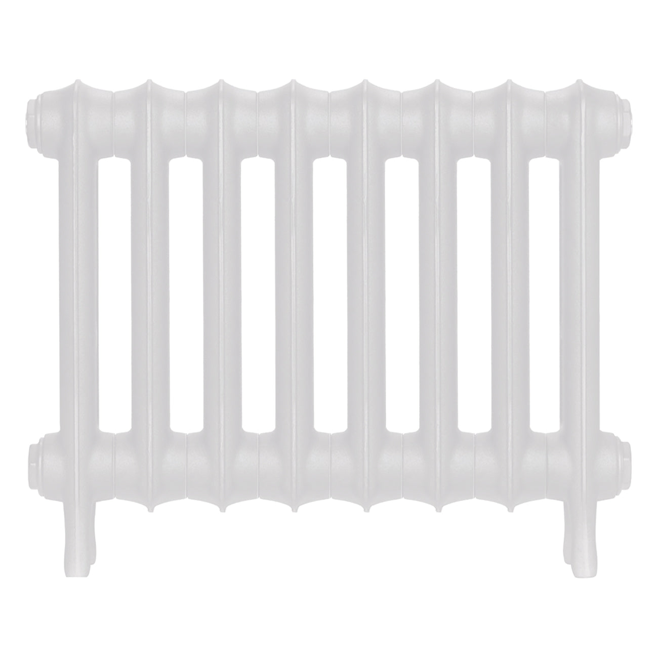 Emmeline III - Ceramic White Cast Iron Column Radiator H416mm x W562mm 3 Column - Wall Hung