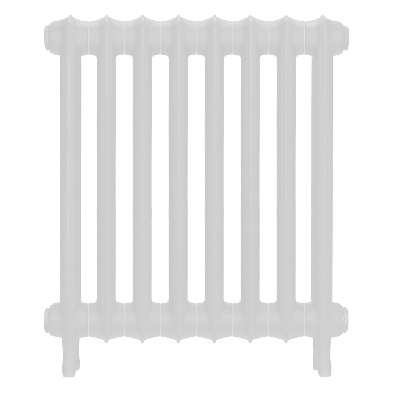 Emmeline III - Ceramic White Cast Iron Column Radiator H616mm x W562mm 3 Column - Wall Hung