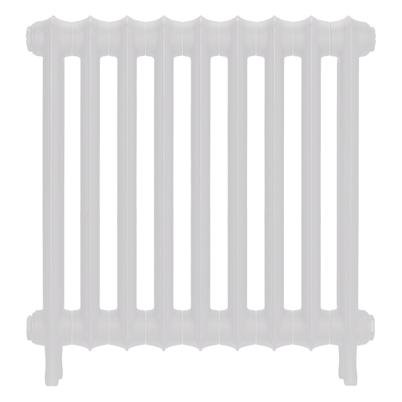 Emmeline III - Ceramic White Cast Iron Column Radiator H616mm x W629mm 3 Column - Wall Hung