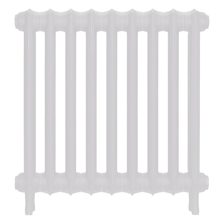 Emmeline III - Ceramic White Cast Iron Column Radiator H616mm x W629mm 3 Column - Wall Hung