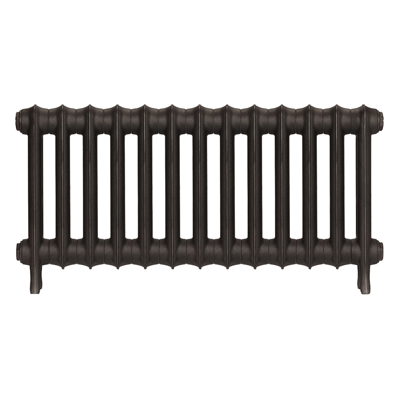 Emmeline I - Grey Bronze Cast Iron Column Radiator H407mm x W895mm 1 Column - Wall Hung