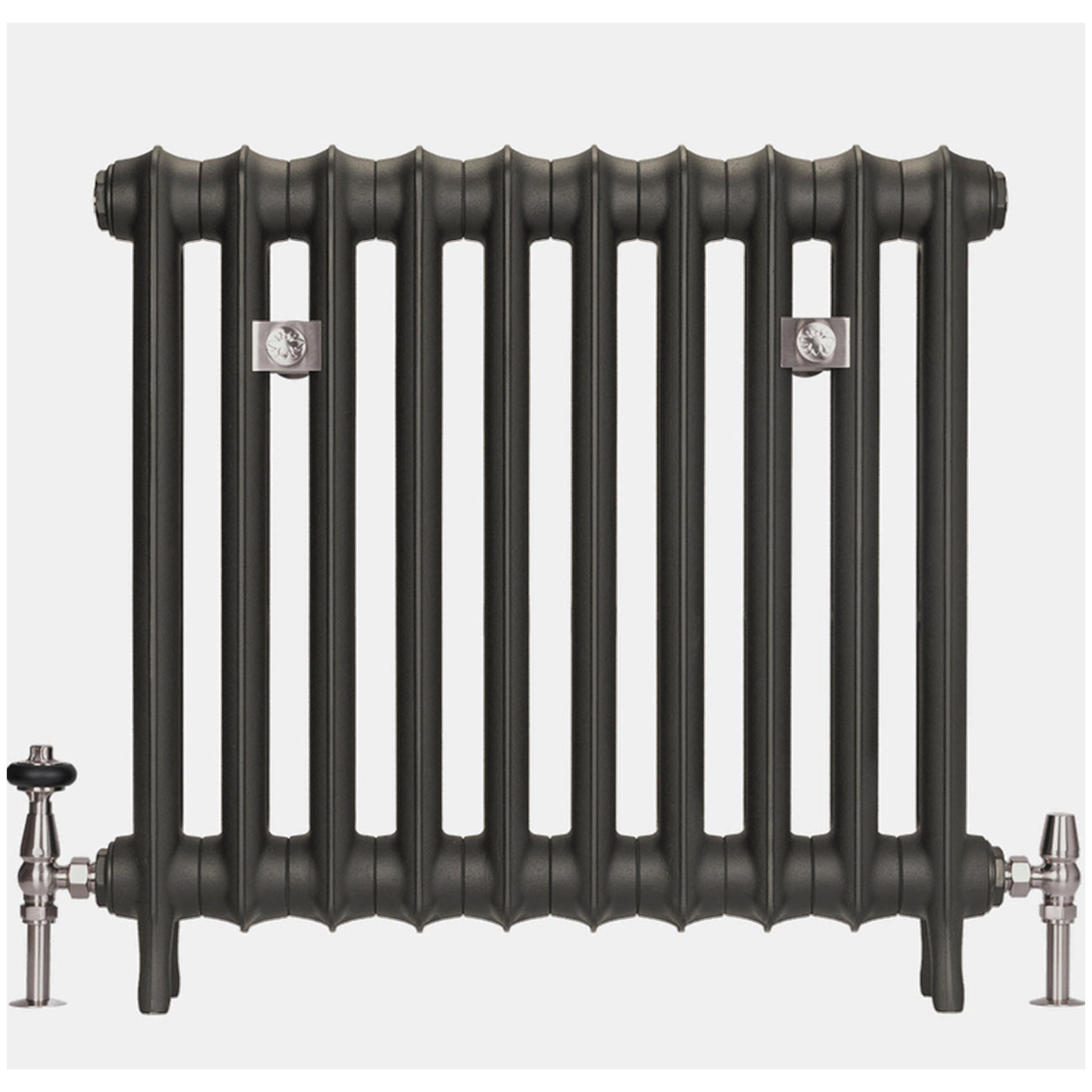 Emmeline I - Grey Bronze Cast Iron Column Radiator H665mm x W230mm 1 Column - Floor Standing