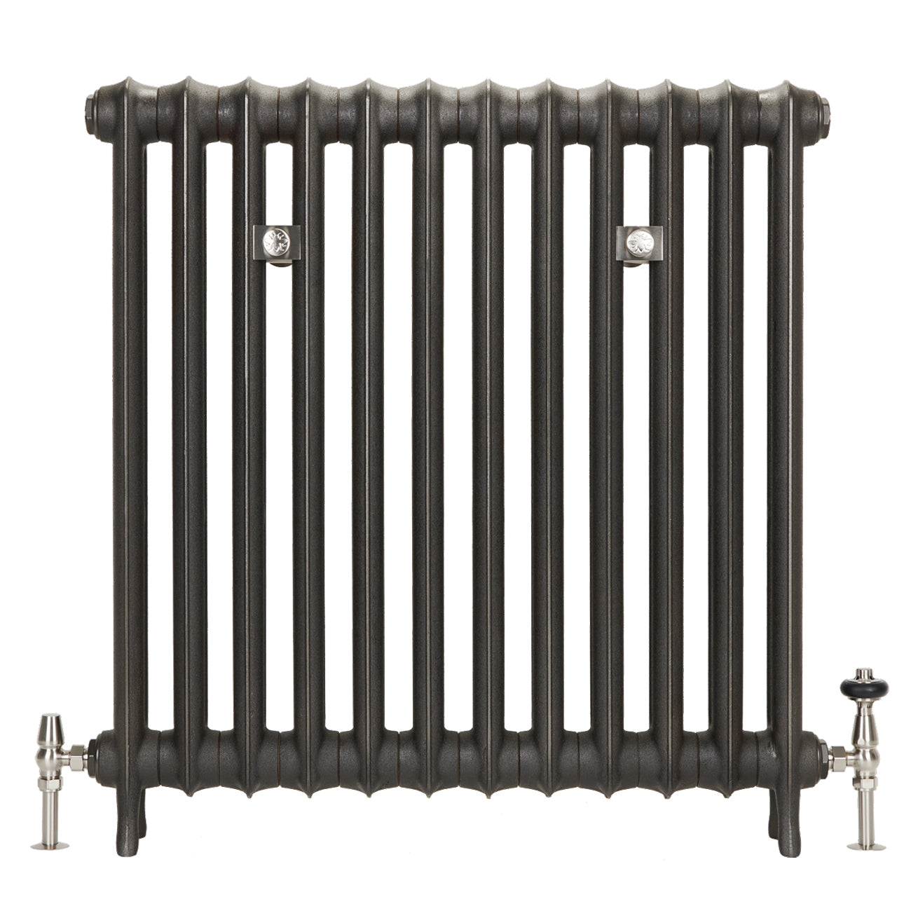 Emmeline I - Grey Bronze Cast Iron Column Radiator H865mm x W496mm 1 Column - Floor Standing