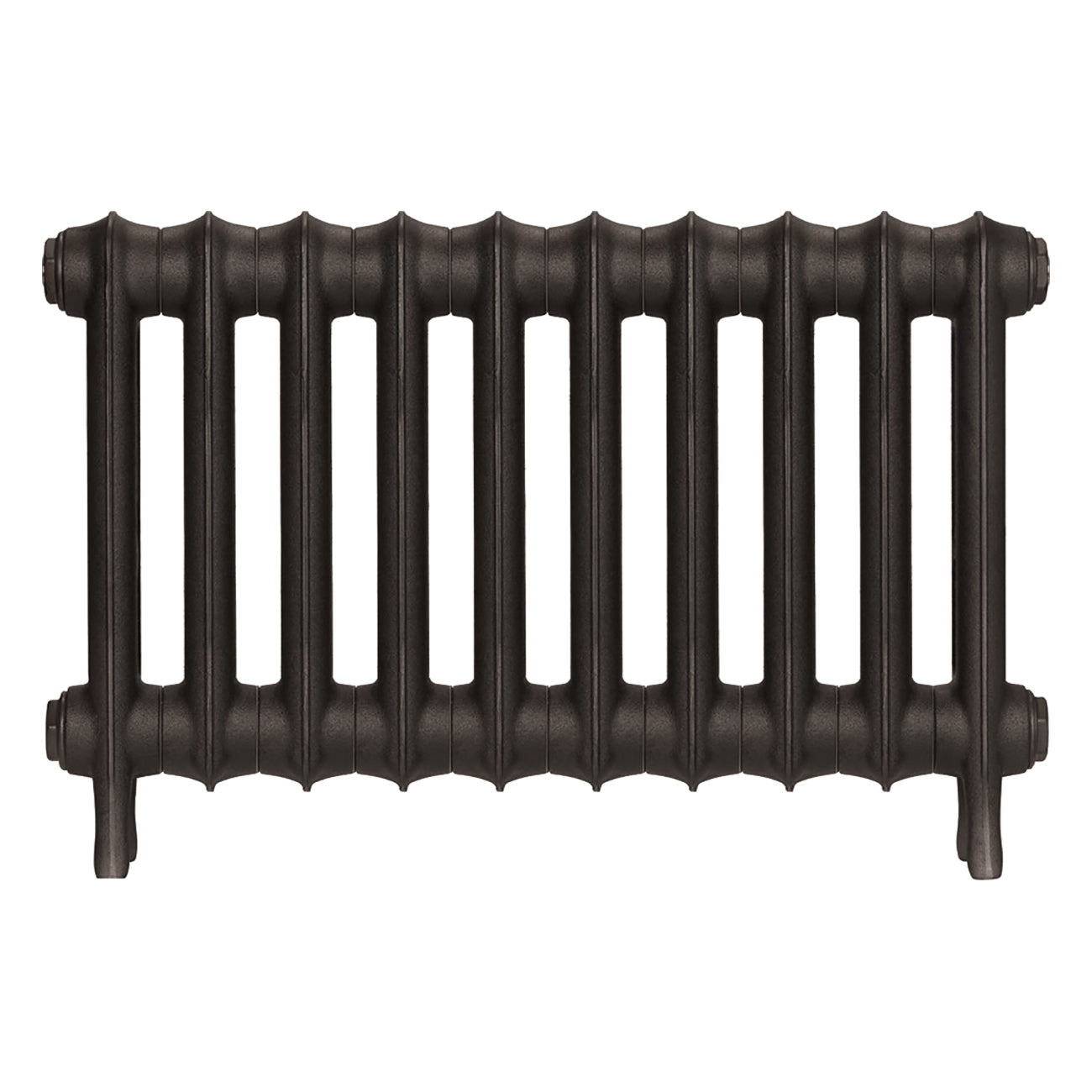 Emmeline II - Grey Bronze Cast Iron Column Radiator H413mm x W695mm 2 Column - Wall Hung