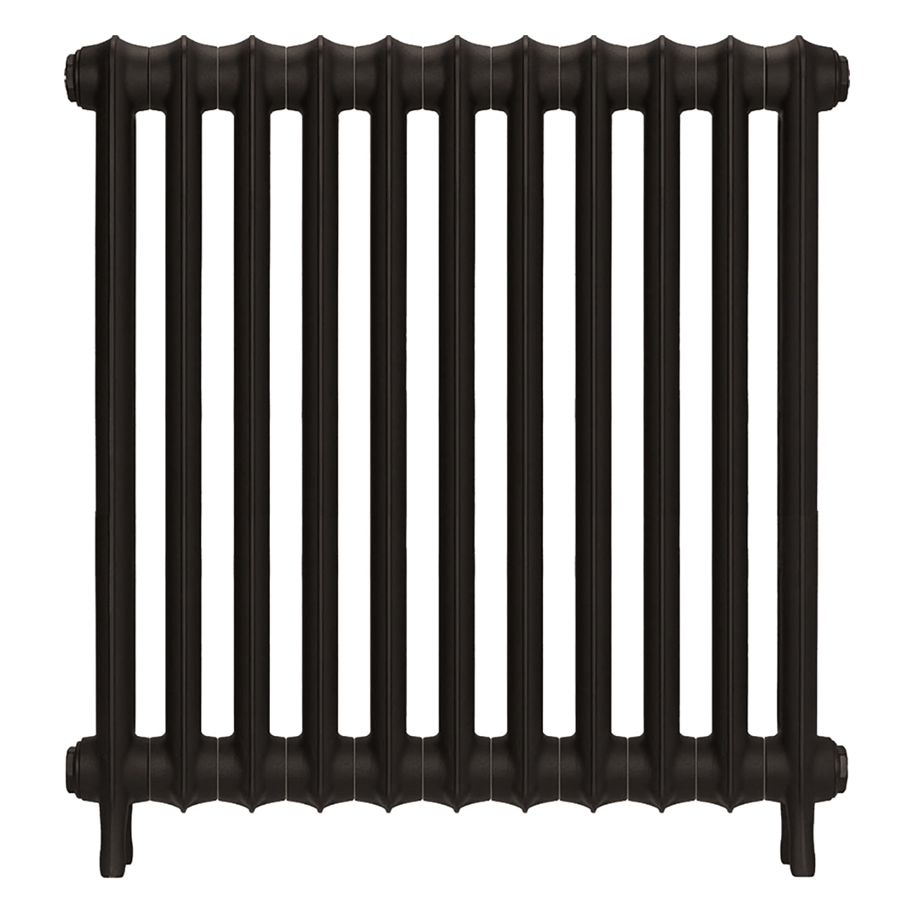 Emmeline II - Grey Bronze Cast Iron Column Radiator H813mm x W762mm 2 Column - Wall Hung