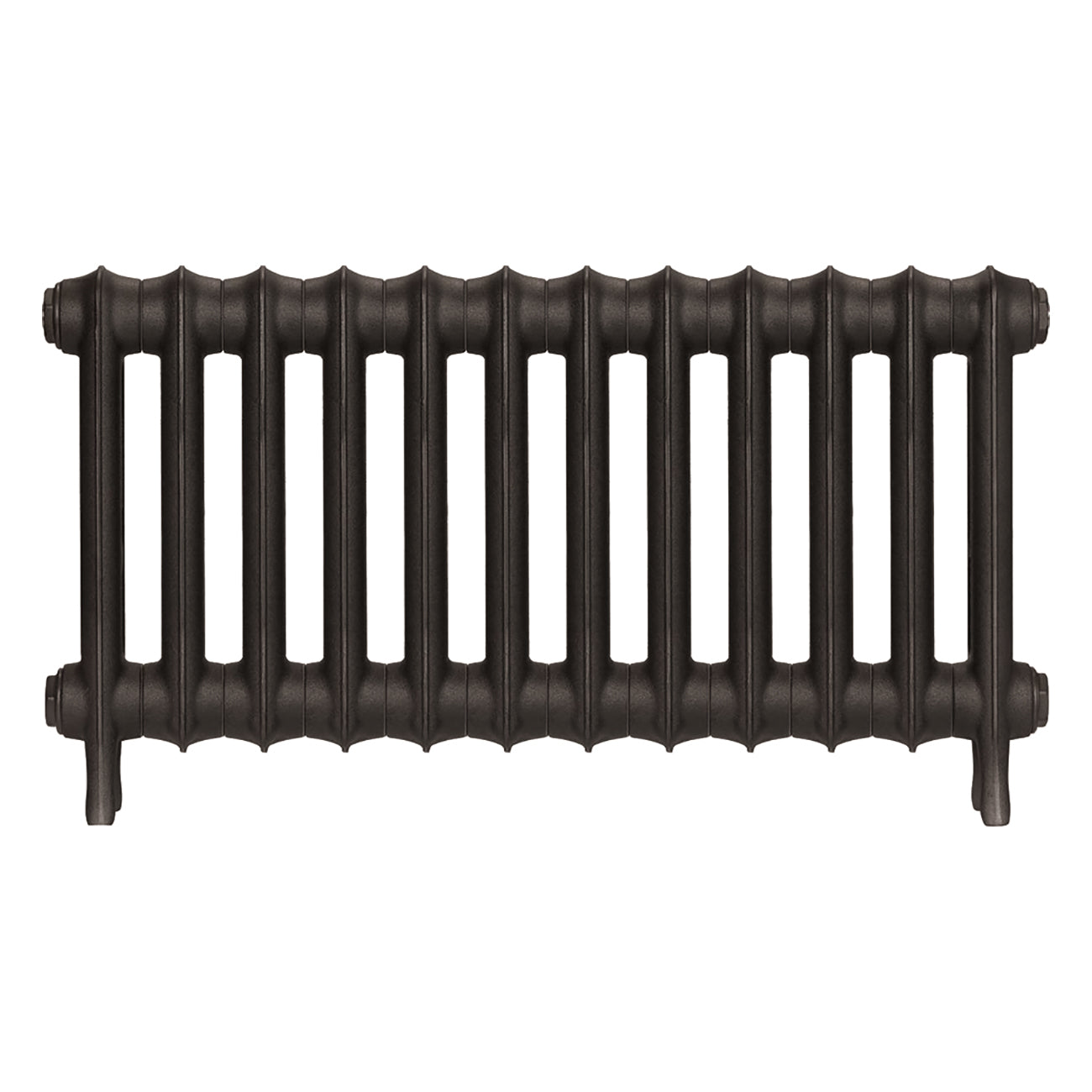 Emmeline II - Grey Bronze Cast Iron Column Radiator H413mm x W828mm 2 Column - Wall Hung