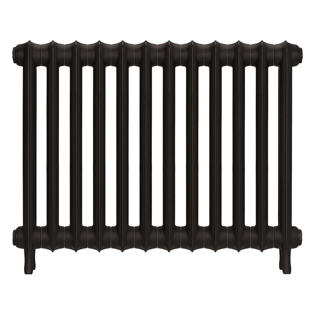 Emmeline II - Grey Bronze Cast Iron Column Radiator H613mm x W828mm 2 Column - Wall Hung