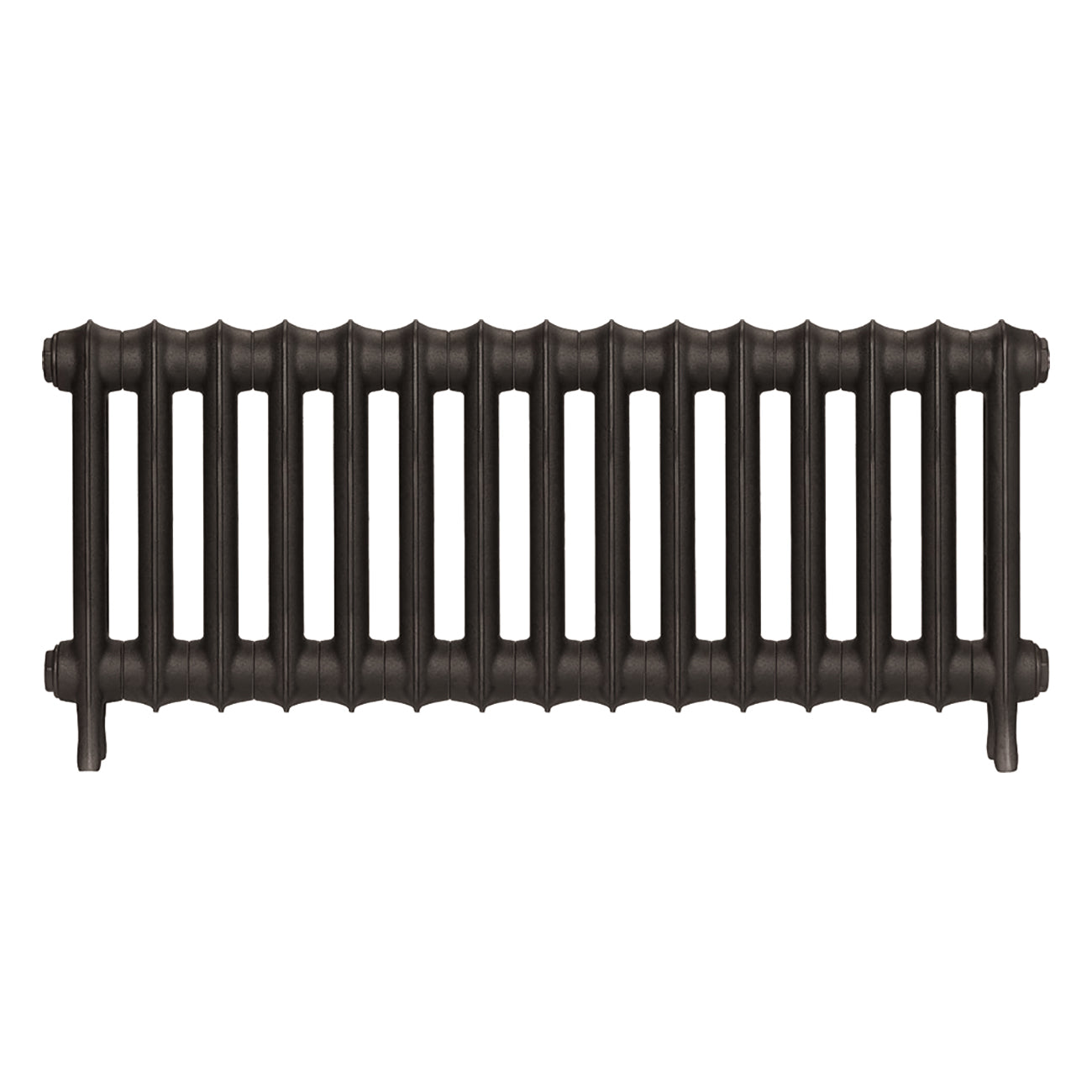 Emmeline II - Grey Bronze Cast Iron Column Radiator H413mm x W1028mm 2 Column - Wall Hung