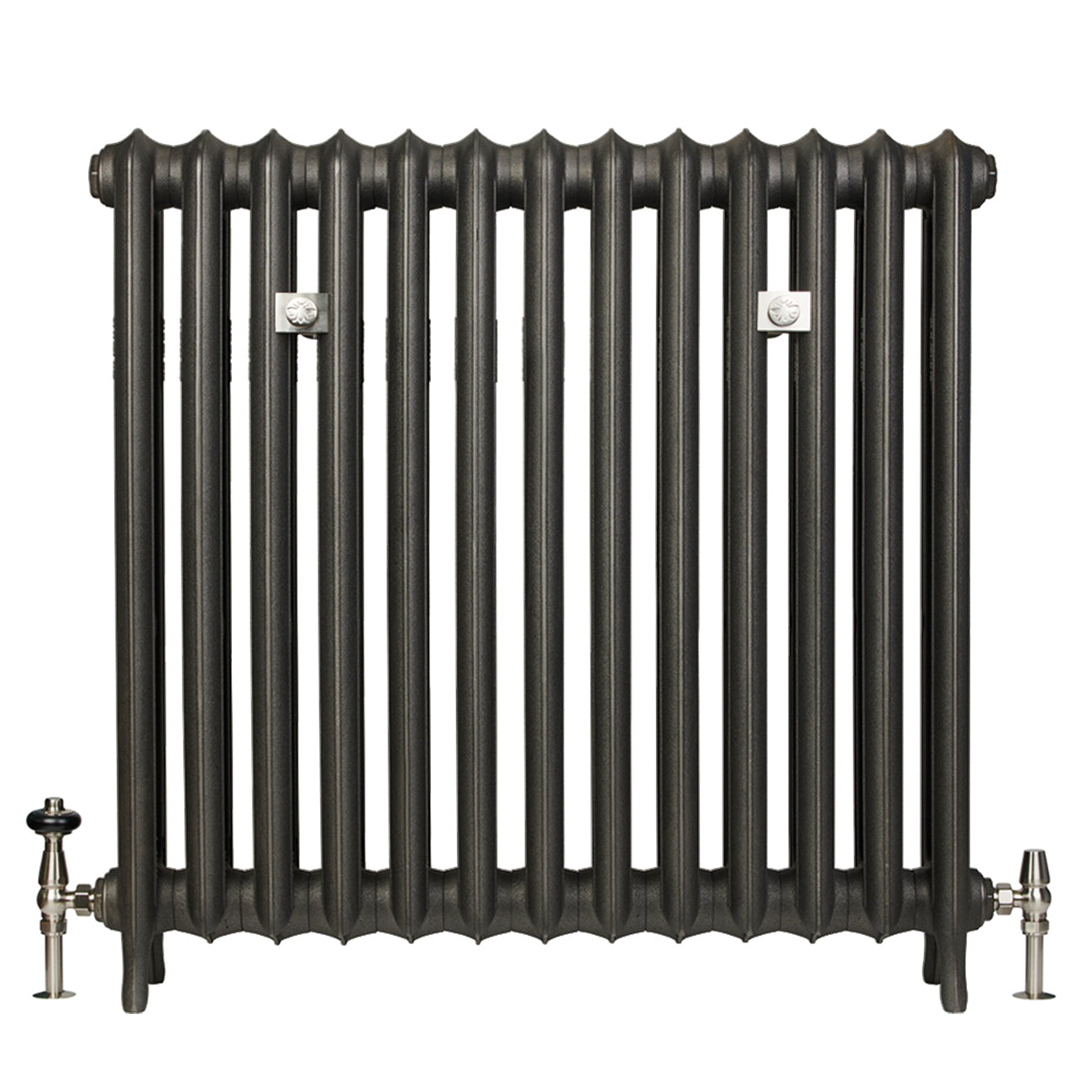 Emmeline II - Grey Bronze Cast Iron Column Radiator H870mm x W562mm 2 Column - Floor Standing