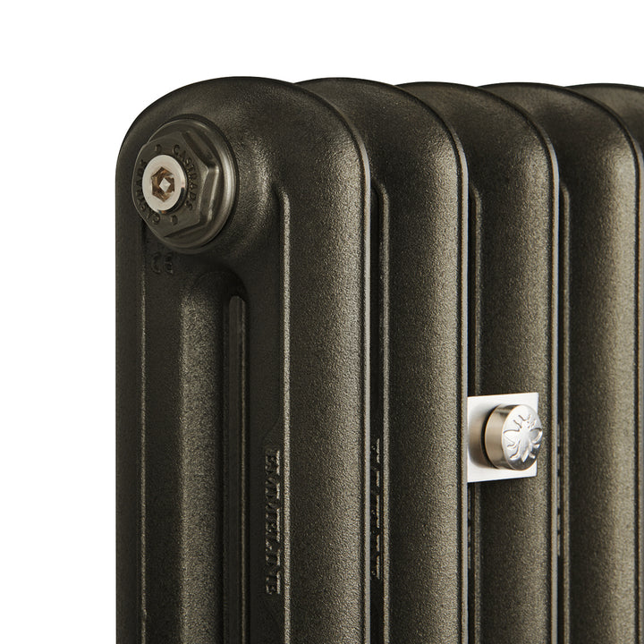 Emmeline II - Grey Bronze Cast Iron Column Radiator H413mm x W230mm 2 Column - Wall Hung