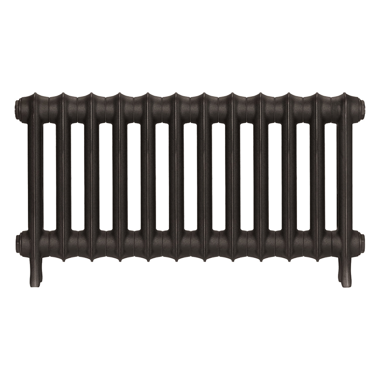 Emmeline III - Grey Bronze Cast Iron Column Radiator H416mm x W828mm 3 Column - Wall Hung