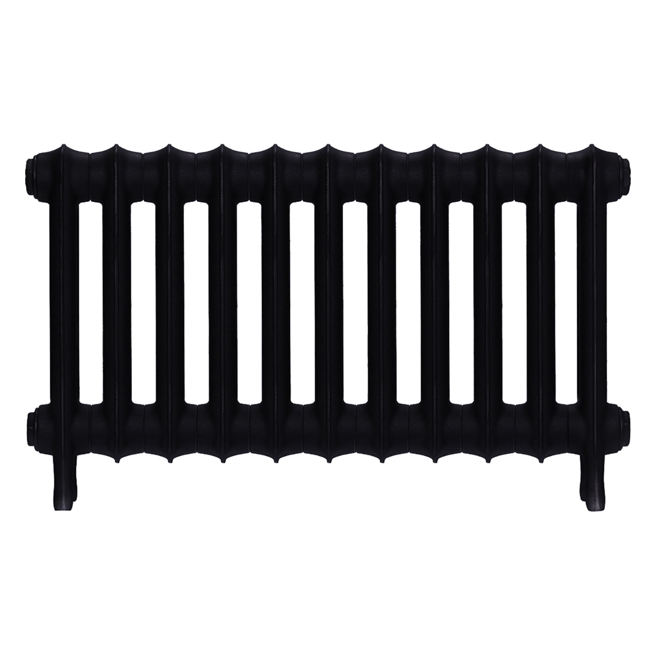 Emmeline I - Matt Black Cast Iron Column Radiator H407mm x W762mm 1 Column - Wall Hung