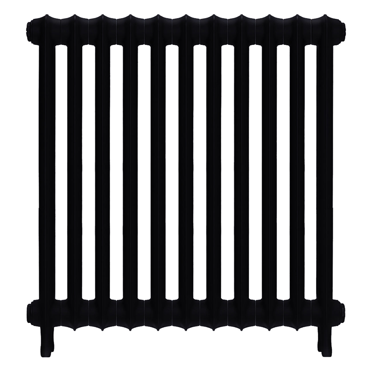 Emmeline I - Matt Black Cast Iron Column Radiator H807mm x W762mm 1 Column - Wall Hung