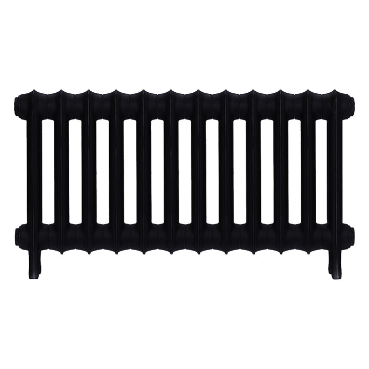 Emmeline I - Matt Black Cast Iron Column Radiator H407mm x W828mm 1 Column - Wall Hung