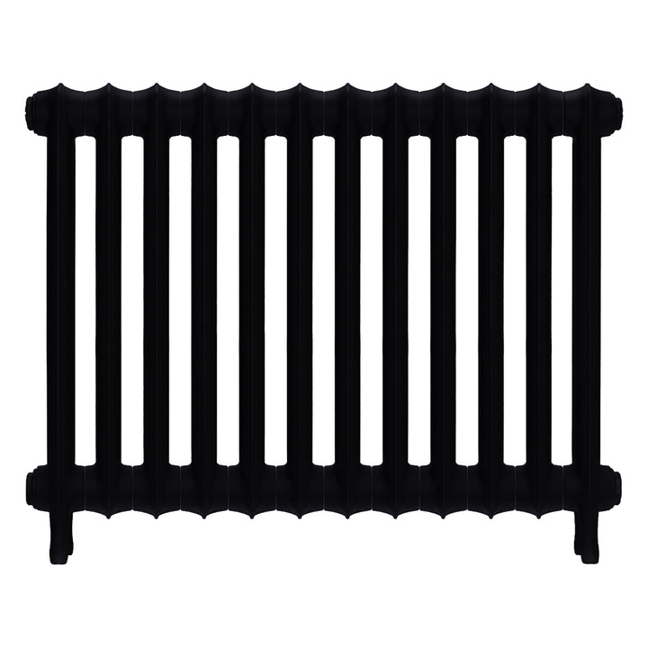 Emmeline I - Matt Black Cast Iron Column Radiator H607mm x W828mm 1 Column - Wall Hung