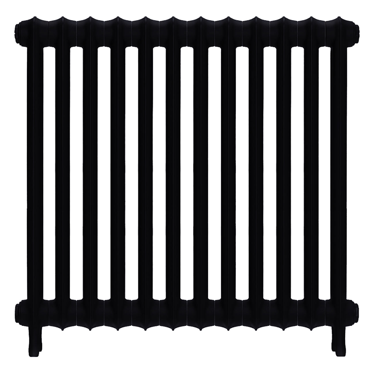 Emmeline I - Matt Black Cast Iron Column Radiator H807mm x W828mm 1 Column - Wall Hung
