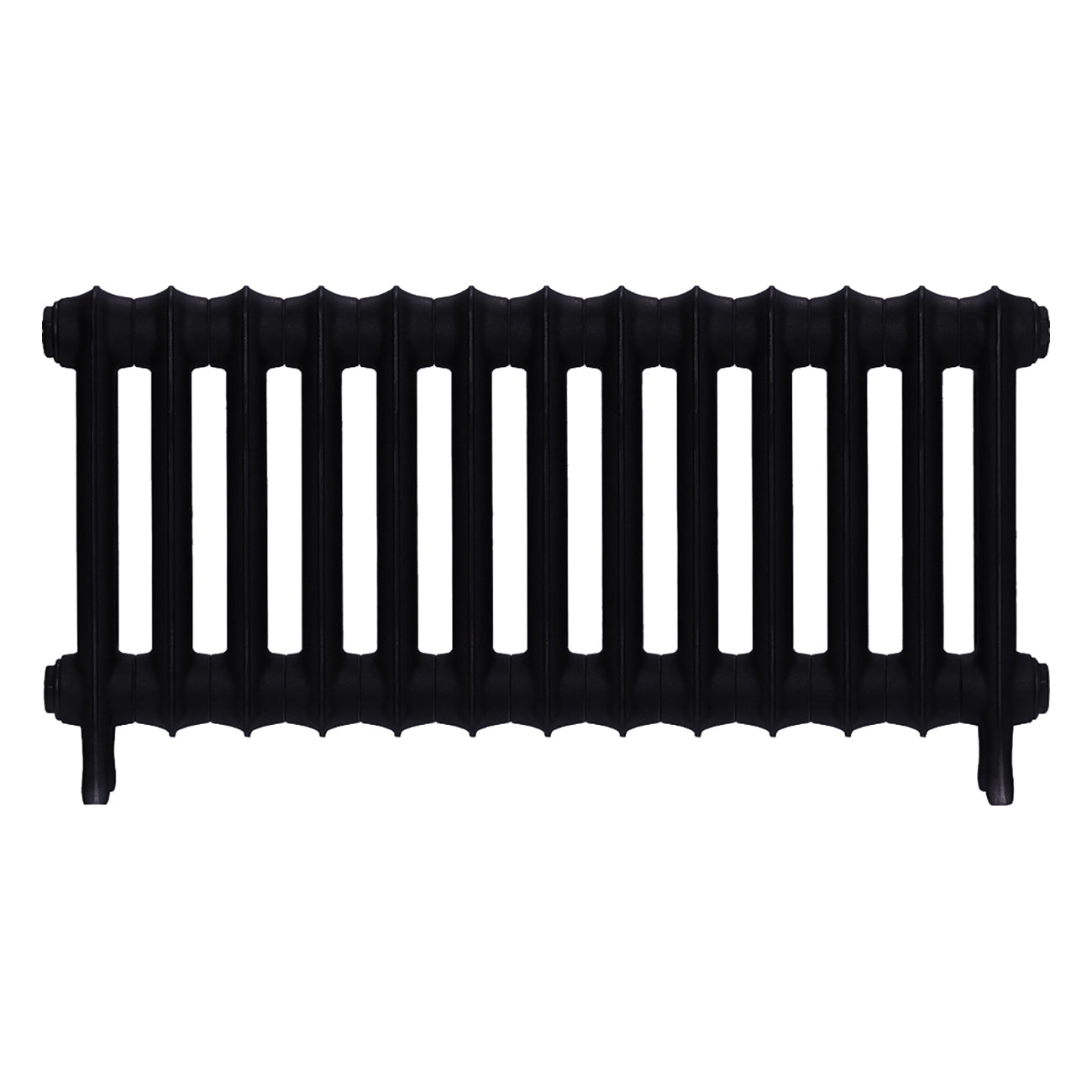 Emmeline I - Matt Black Cast Iron Column Radiator H407mm x W895mm 1 Column - Wall Hung