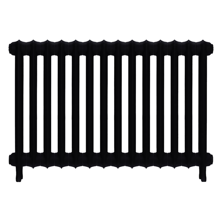 Emmeline I - Matt Black Cast Iron Column Radiator H607mm x W961mm 1 Column - Wall Hung