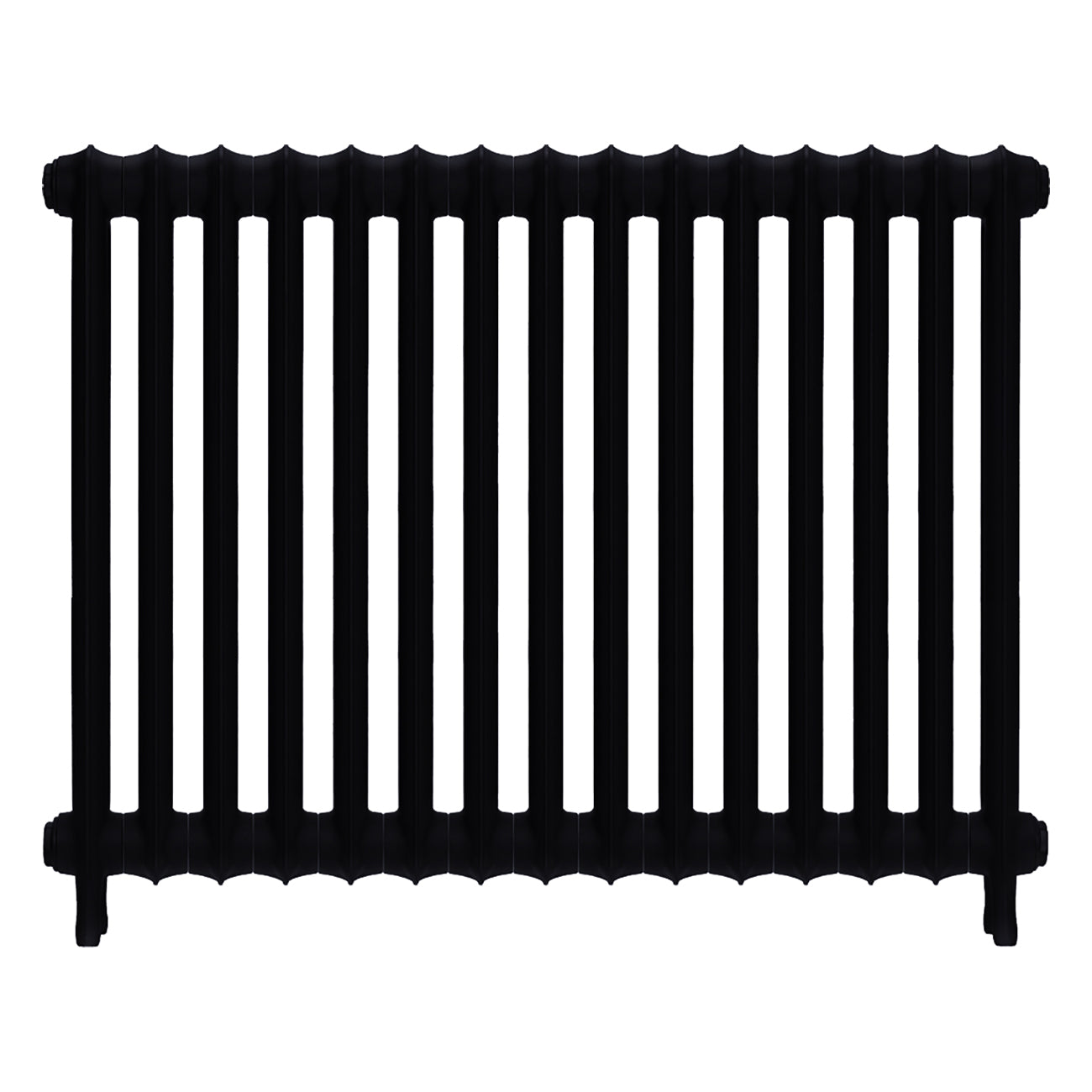 Emmeline I - Matt Black Cast Iron Column Radiator H807mm x W1028mm 1 Column - Wall Hung