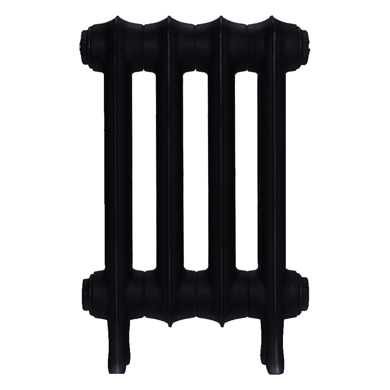 Emmeline I - Matt Black Cast Iron Column Radiator H407mm x W296mm 1 Column - Wall Hung
