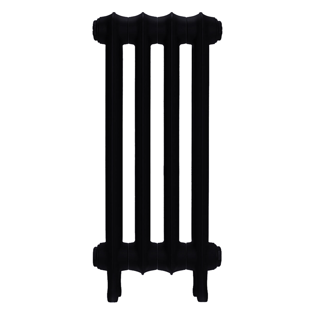 Emmeline I - Matt Black Cast Iron Column Radiator H607mm x W296mm 1 Column - Wall Hung