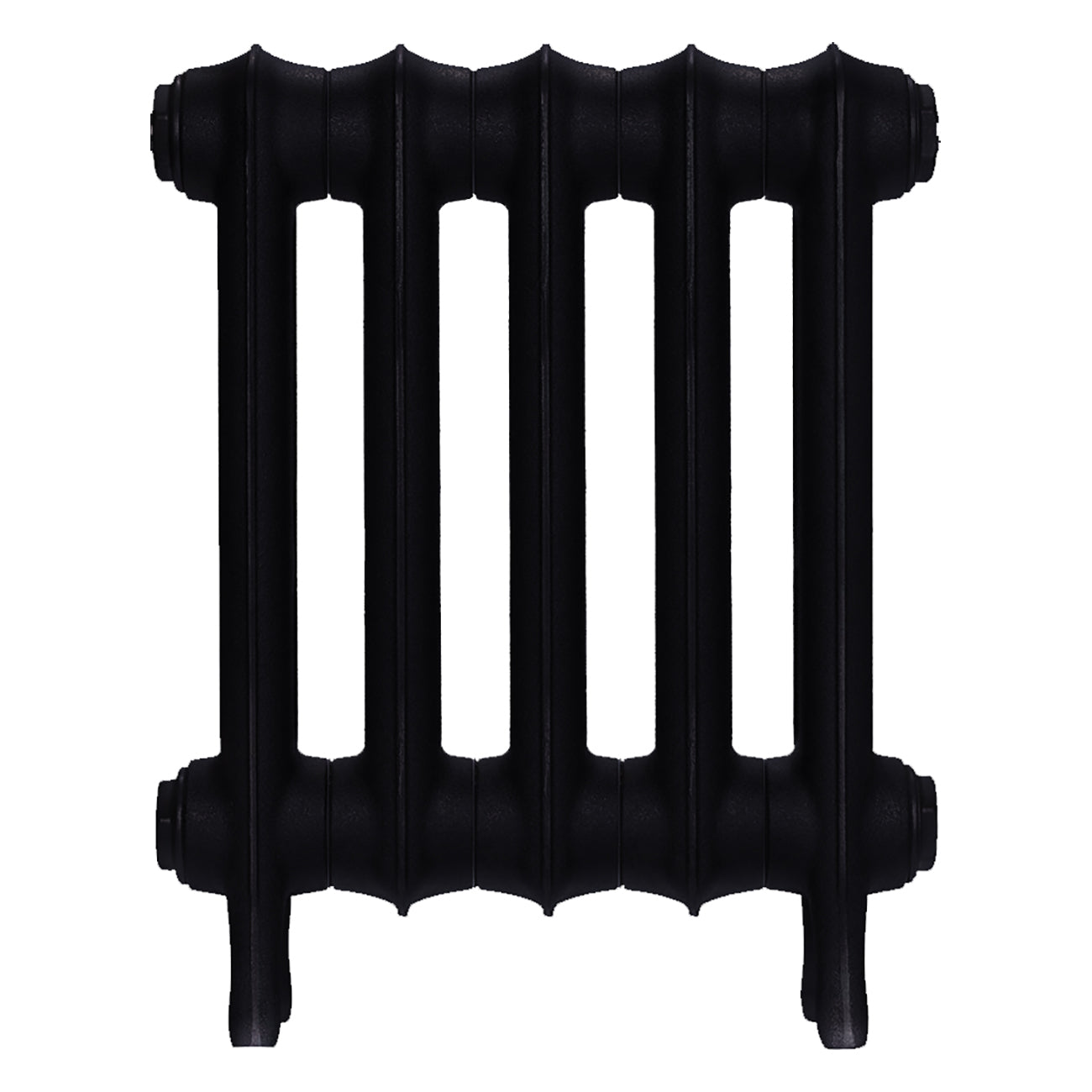 Emmeline I - Matt Black Cast Iron Column Radiator H407mm x W363mm 1 Column - Wall Hung