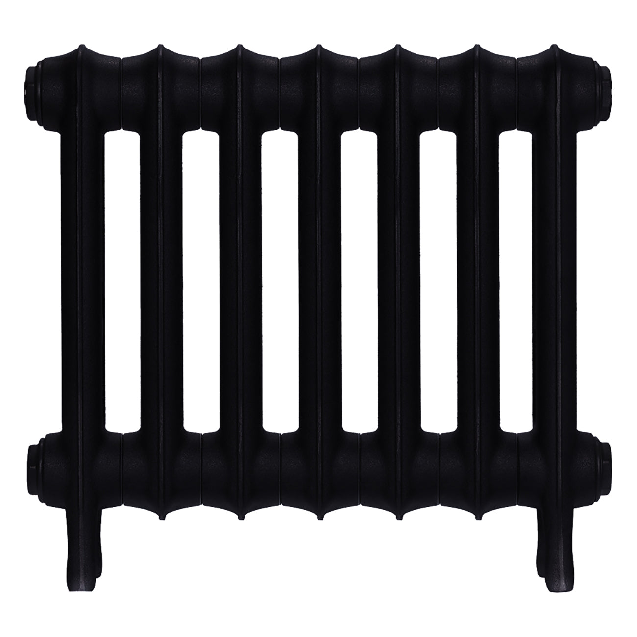 Emmeline I - Matt Black Cast Iron Column Radiator H407mm x W496mm 1 Column - Wall Hung