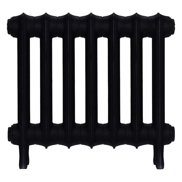 Emmeline I - Matt Black Cast Iron Column Radiator H407mm x W496mm 1 Column - Wall Hung