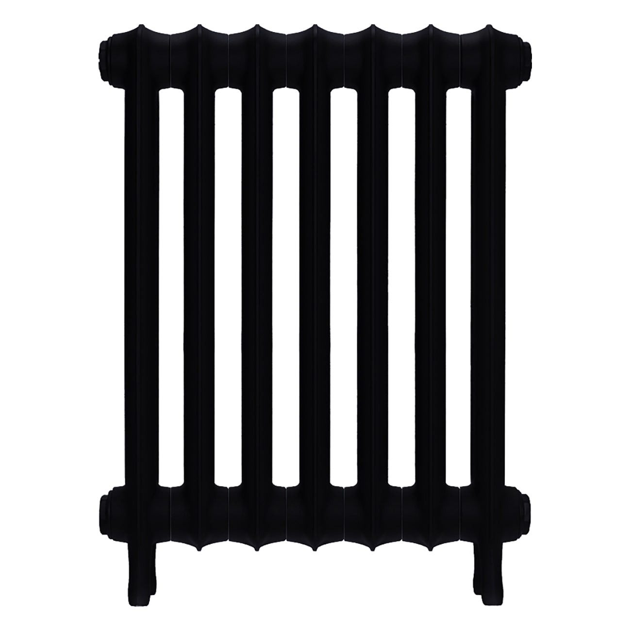 Emmeline I - Matt Black Cast Iron Column Radiator H607mm x W496mm 1 Column - Wall Hung