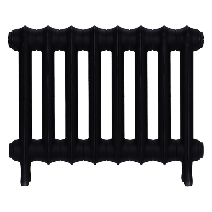 Emmeline I - Matt Black Cast Iron Column Radiator H407mm x W562mm 1 Column - Wall Hung