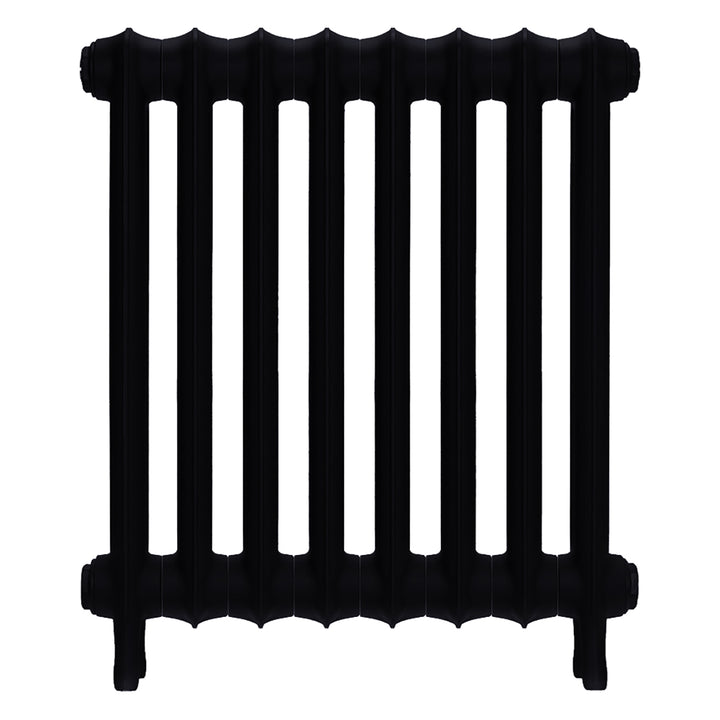 Emmeline I - Matt Black Cast Iron Column Radiator H607mm x W562mm 1 Column - Wall Hung