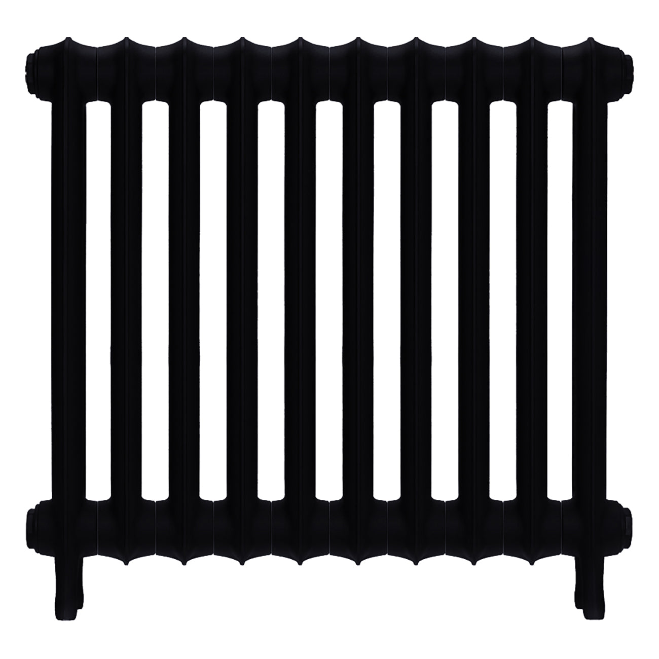 Emmeline II - Matt Black Cast Iron Column Radiator H613mm x W695mm 2 Column - Wall Hung
