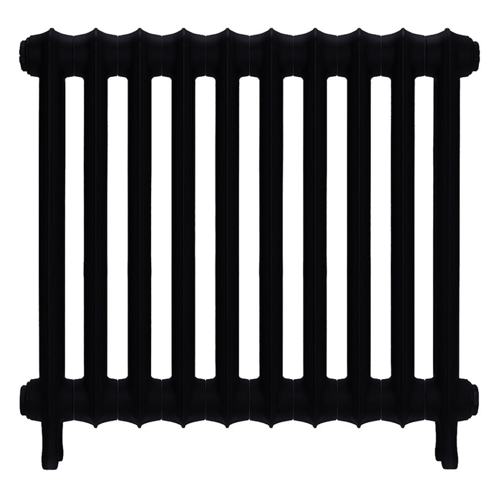 Emmeline II - Matt Black Cast Iron Column Radiator H613mm x W695mm 2 Column - Wall Hung