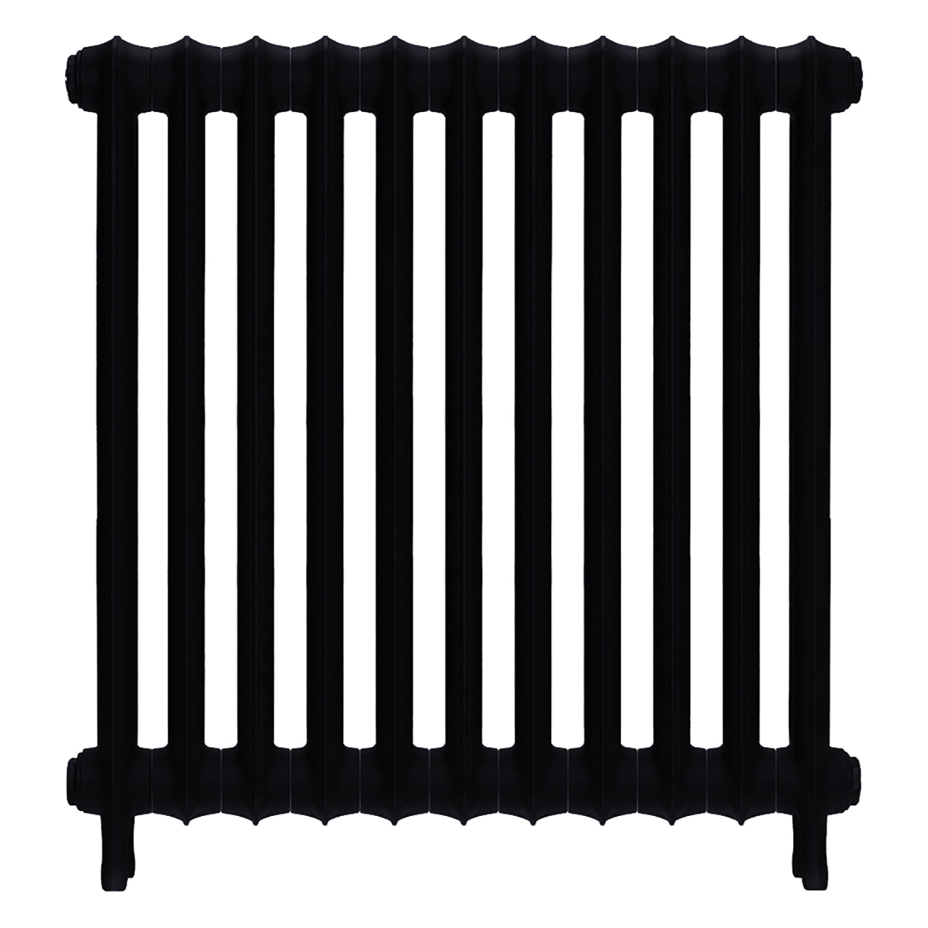 Emmeline II - Matt Black Cast Iron Column Radiator H813mm x W762mm 2 Column - Wall Hung